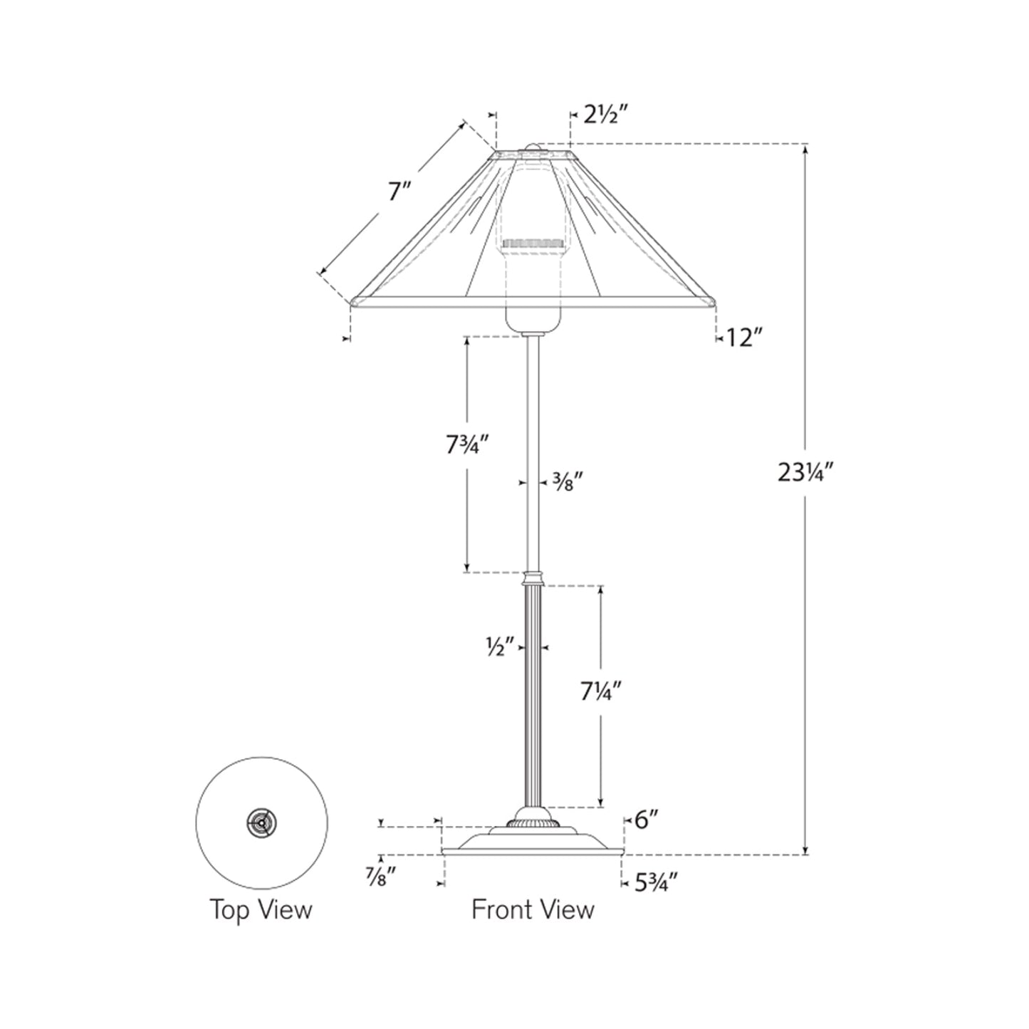 Soren Table Lamp - line drawing.