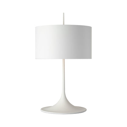 Spinet Trumpet Table Lamp in Matte White.
