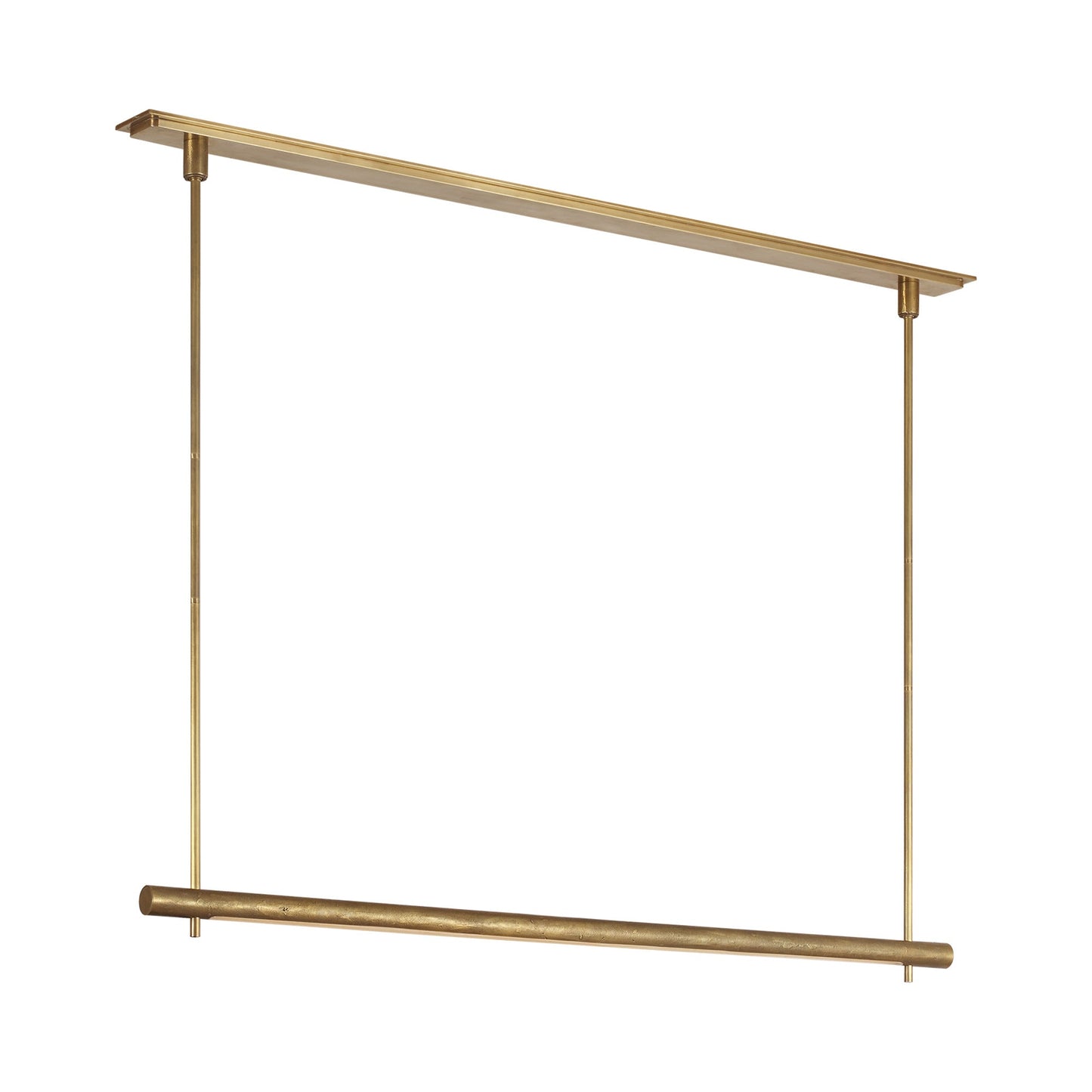 Stahl LED Linear Chandelier in Museum Brass.