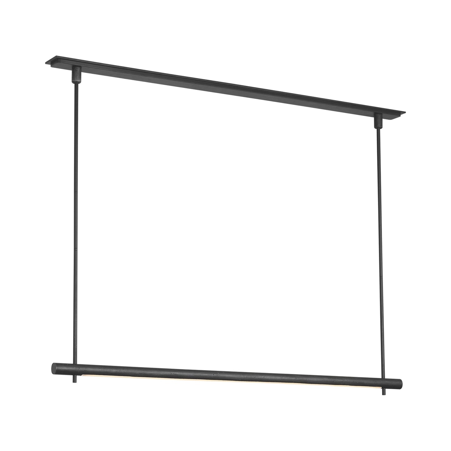 Stahl LED Linear Chandelier in Museum Carbon.