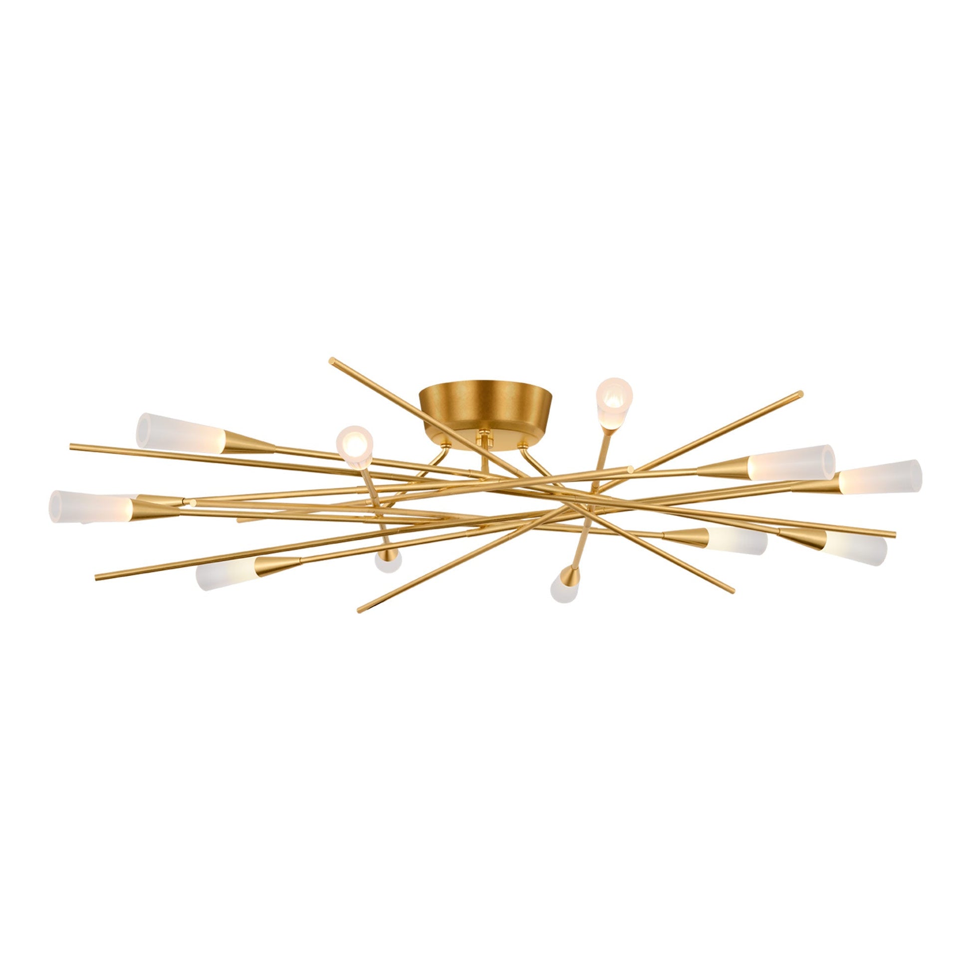 Stellar LED Semi-Flush Mount Ceiling Light in Gild (Large).