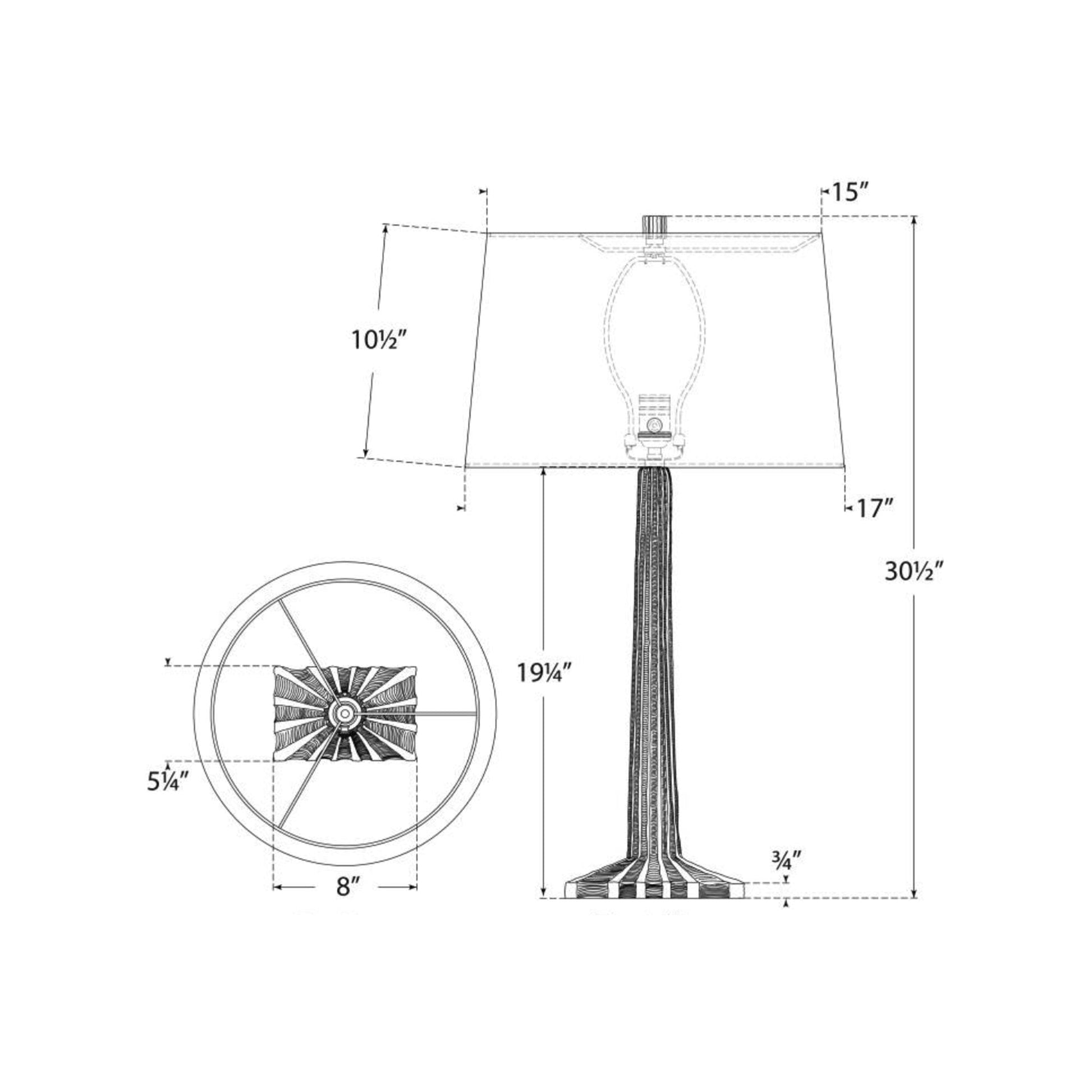 Strie Fluted Table Lamp – City Lights SF