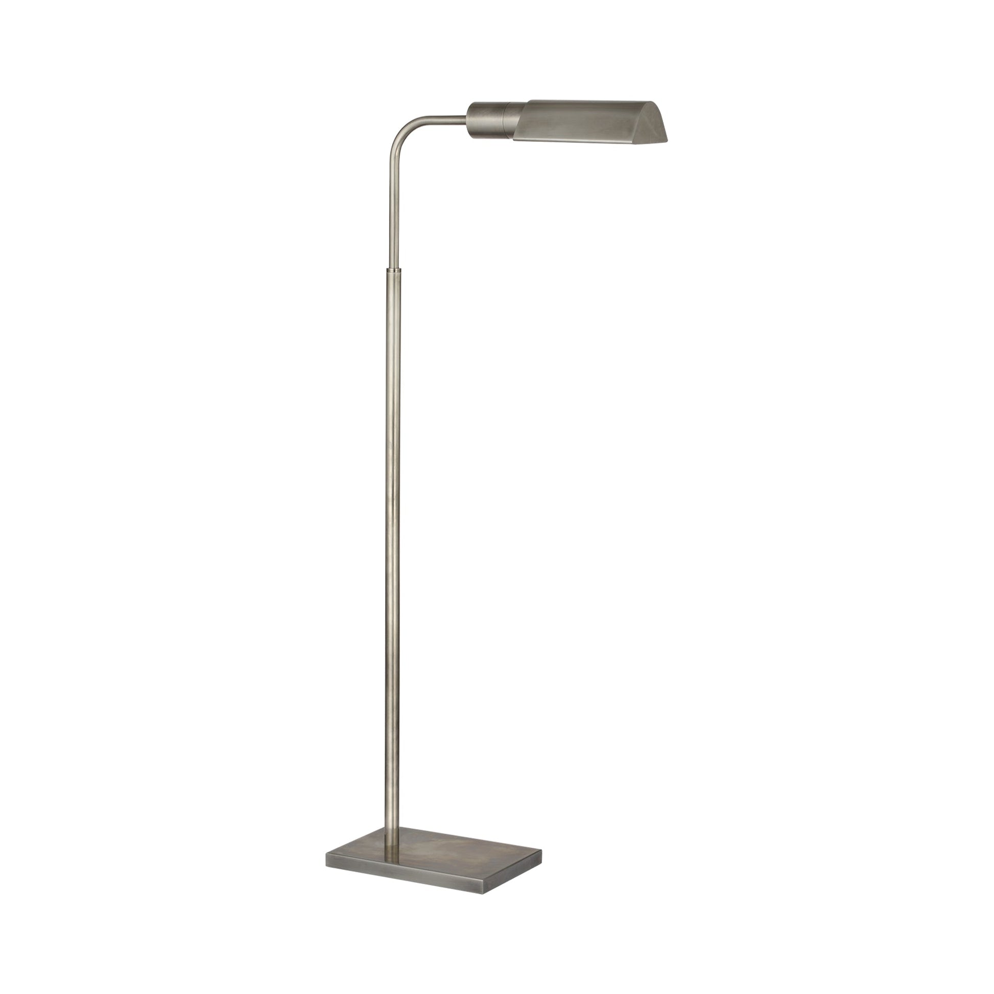 Studio LED Rechargeable Floor Lamp in Antique Nickel.