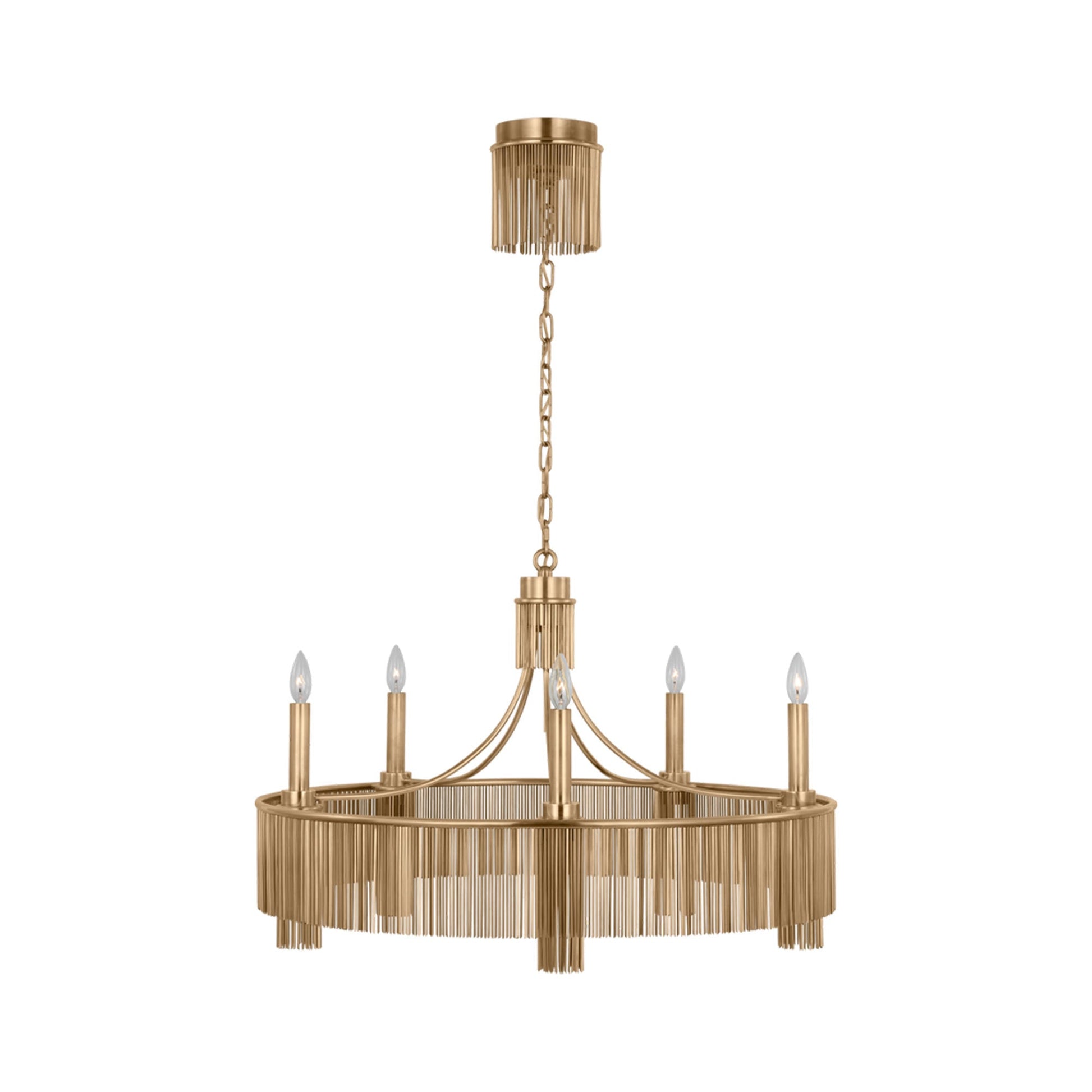 Sutton Chandelier in Antique-Burnished Brass (5-Light).
