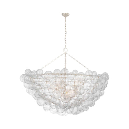 Talia Chandelier in Burnished Silver Leaf (47.5-Inch/20-Light).