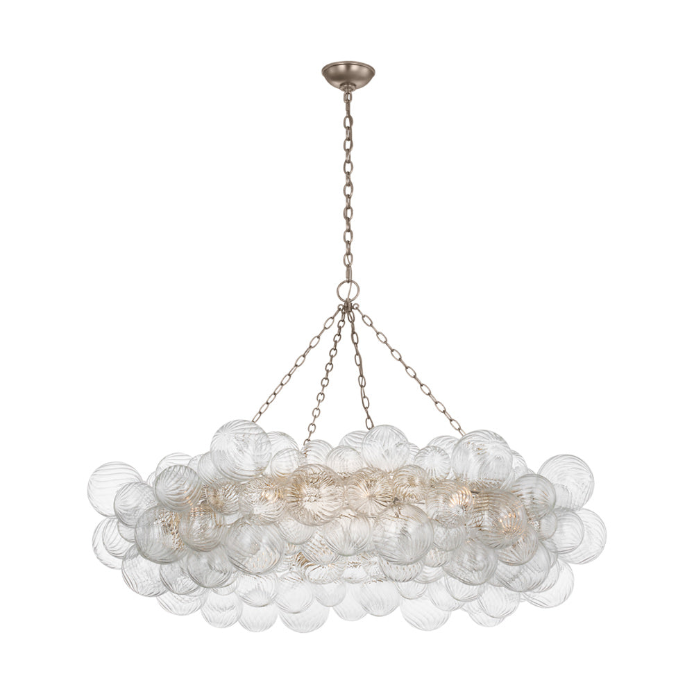 Talia Ring Chandelier in Burnished Silver Leaf (53.5-Inch).