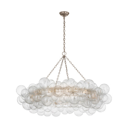 Talia Ring Chandelier in Burnished Silver Leaf (53.5-Inch).