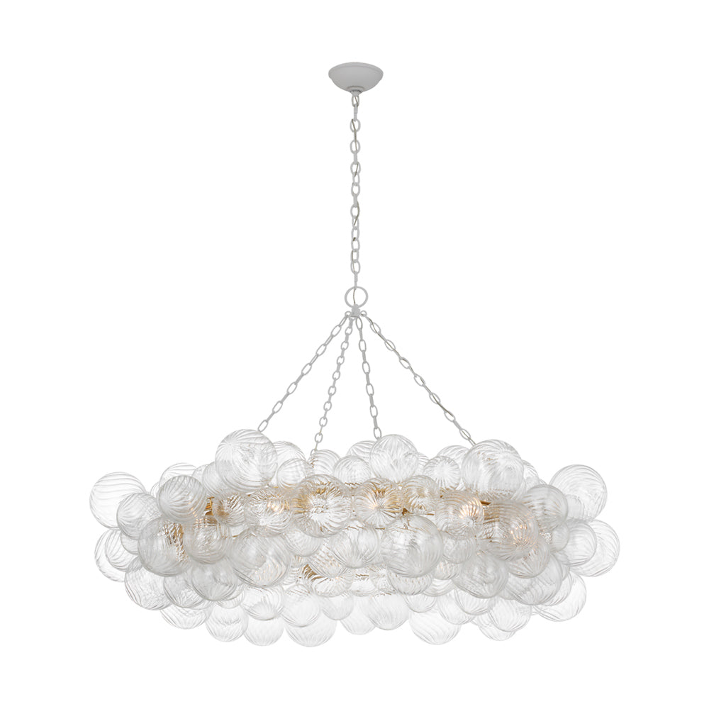 Talia Ring Chandelier in Plaster White (53.5-Inch).