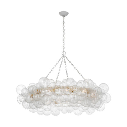 Talia Ring Chandelier in Plaster White (53.5-Inch).