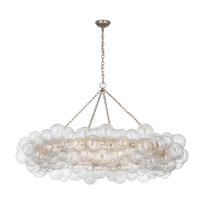Talia Ring Chandelier in Burnished Silver Leaf (63-Inch).