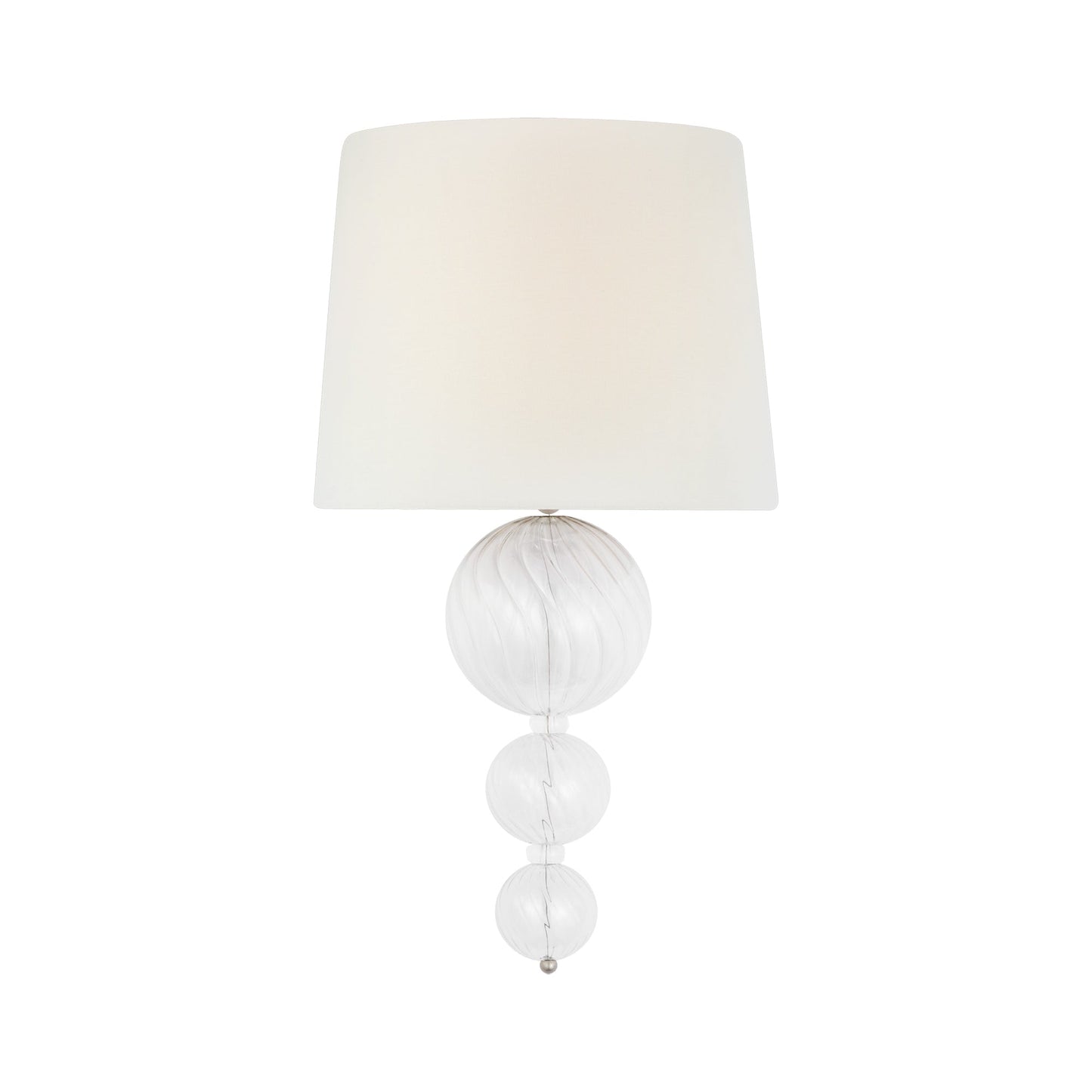 Talia Swirled Glass Wall Light in Burnished Silver Leaf.