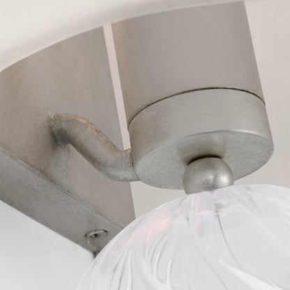 Talia Swirled Glass Wall Light in Detail.