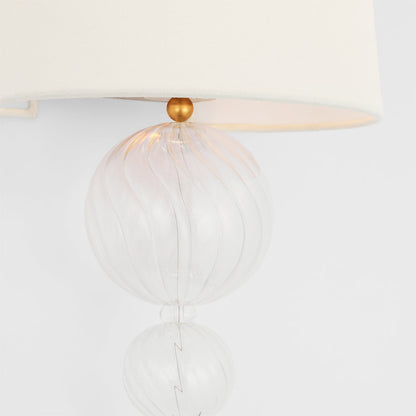 Talia Swirled Glass Wall Light in Detail.