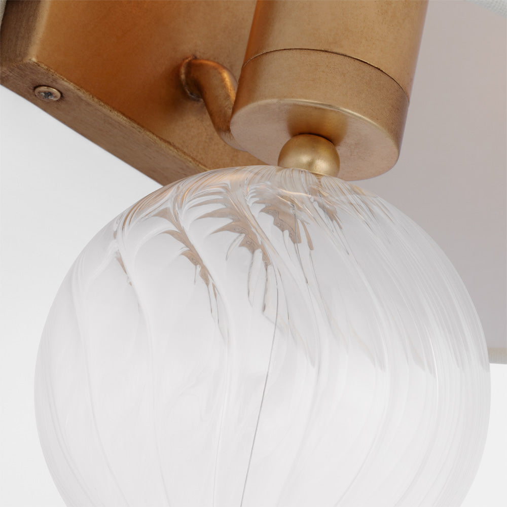 Talia Swirled Glass Wall Light in Detail.