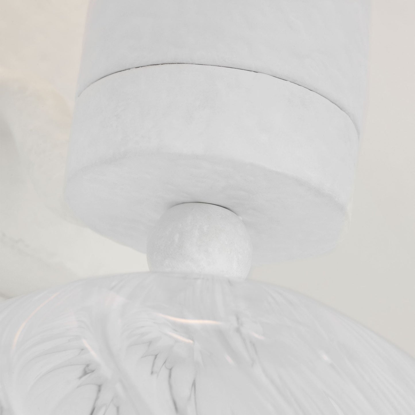 Talia Swirled Glass Wall Light in Detail.