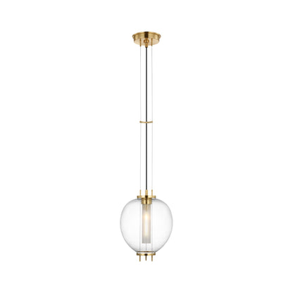 Taro Pendant Light in Antique Brass (9-Inch).