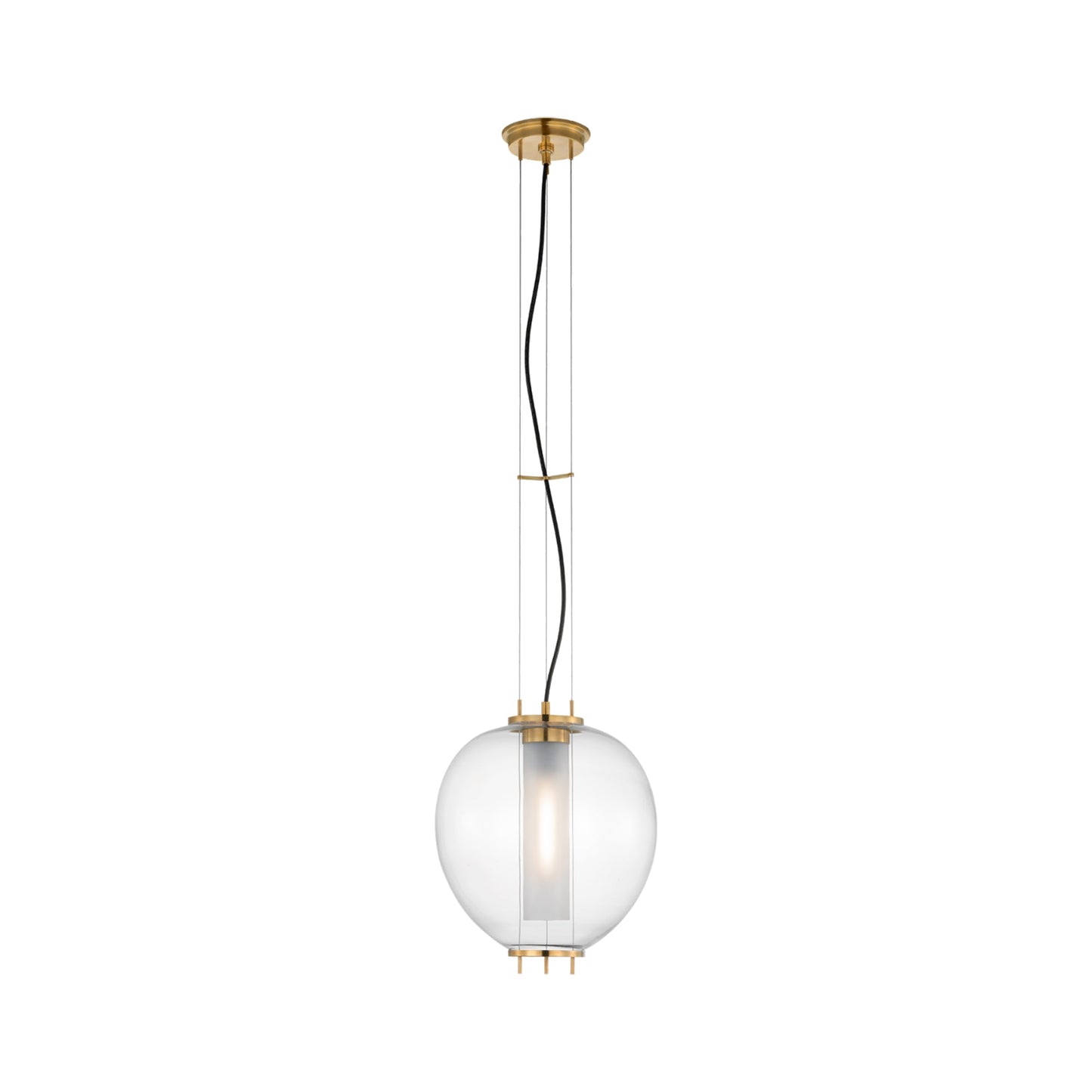 Taro Pendant Light in Antique Brass (13-Inch).