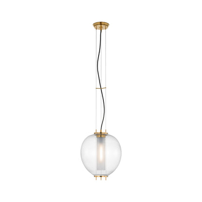 Taro Pendant Light in Antique Brass (13-Inch).
