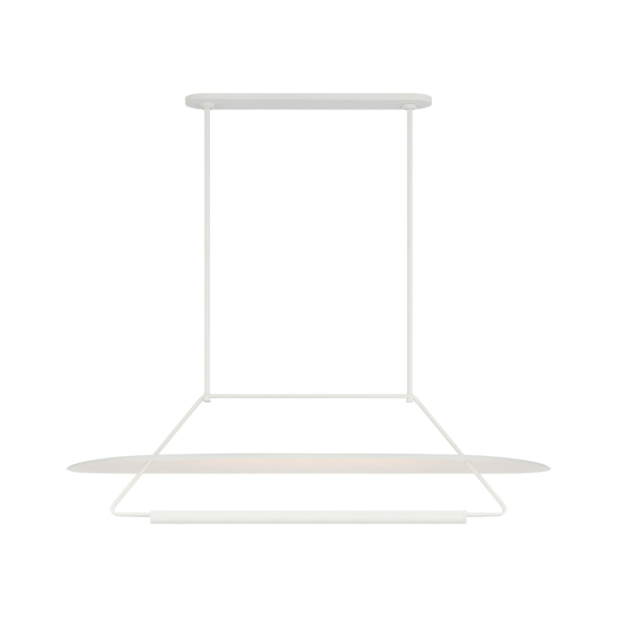Teline LED Linear Chandelier in Matte White.