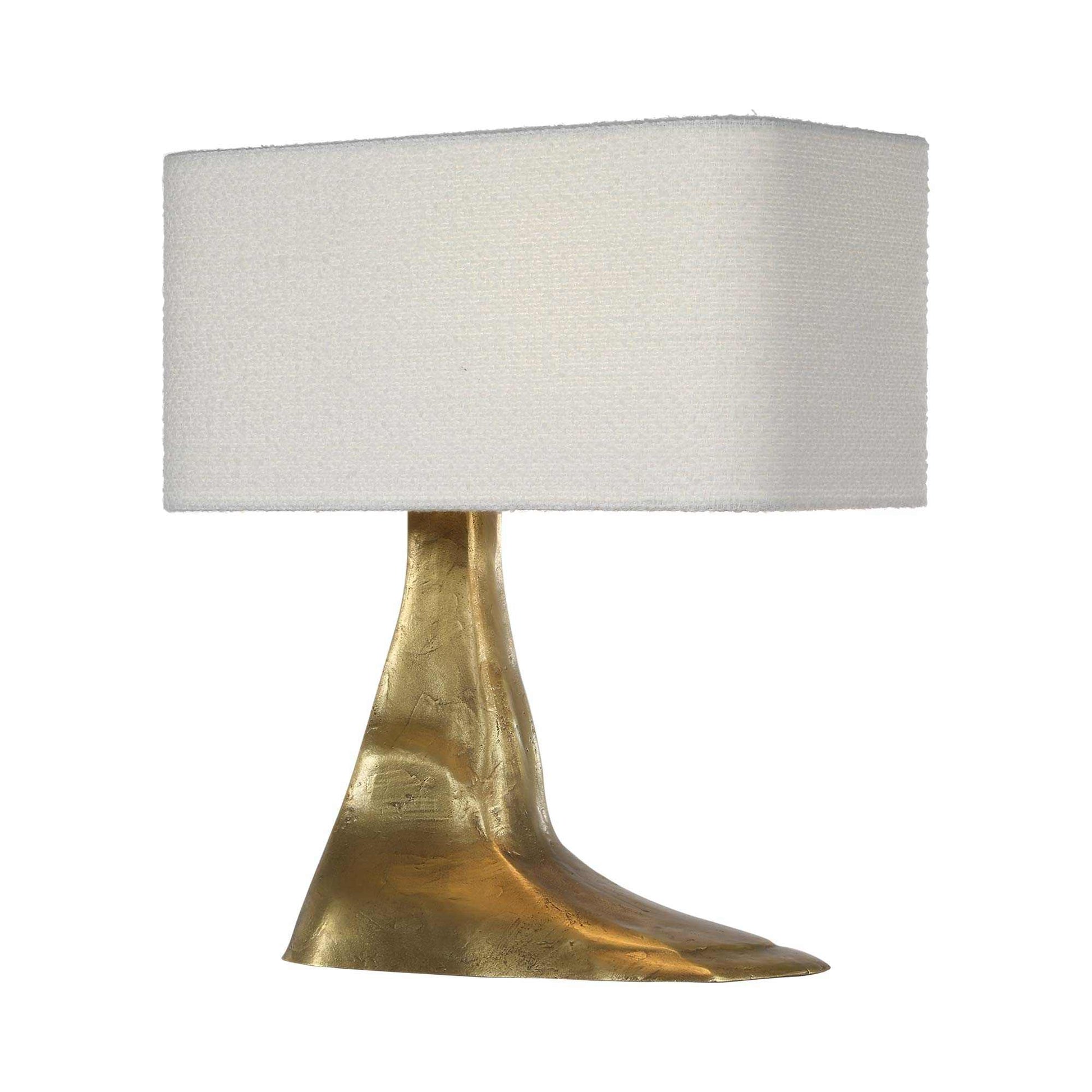 Terra-Forma Table Lamp in Museum Brass (Left).