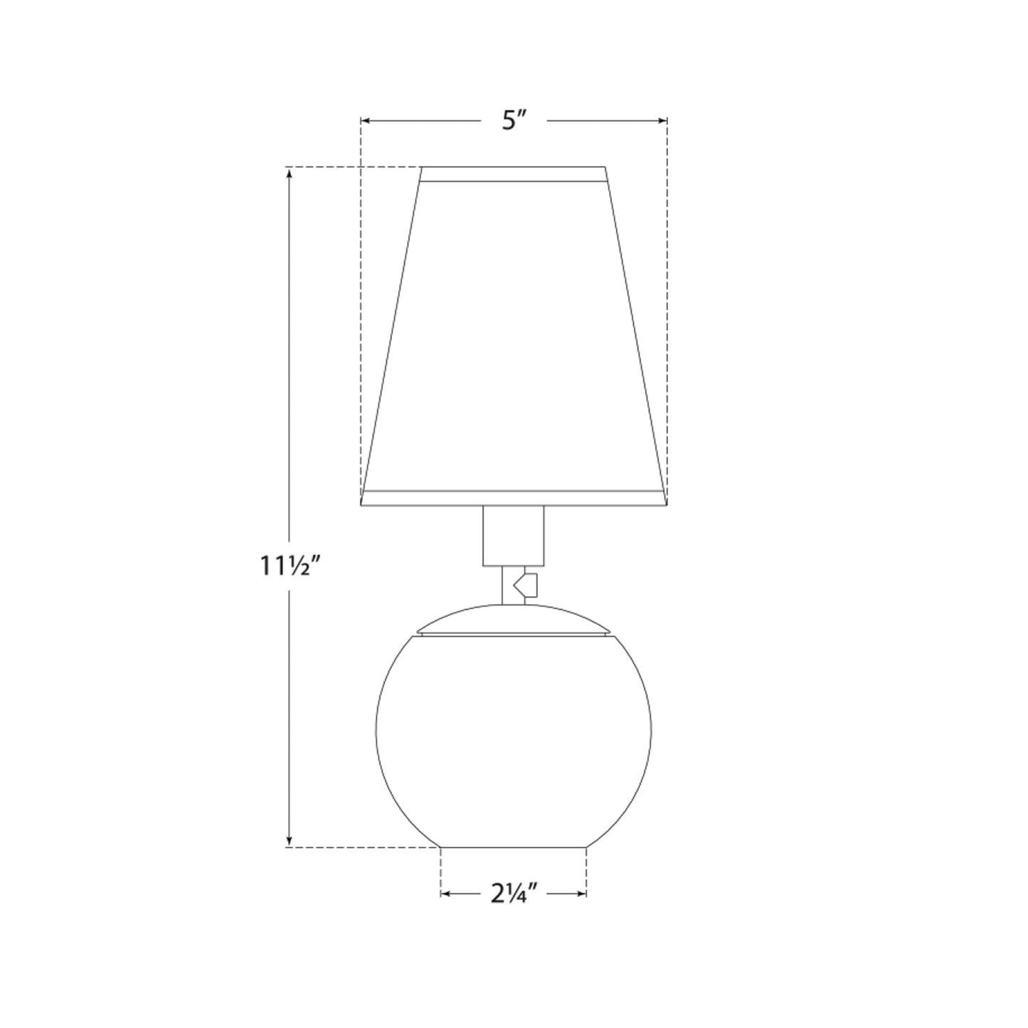 Terri Table Lamp - line drawing.