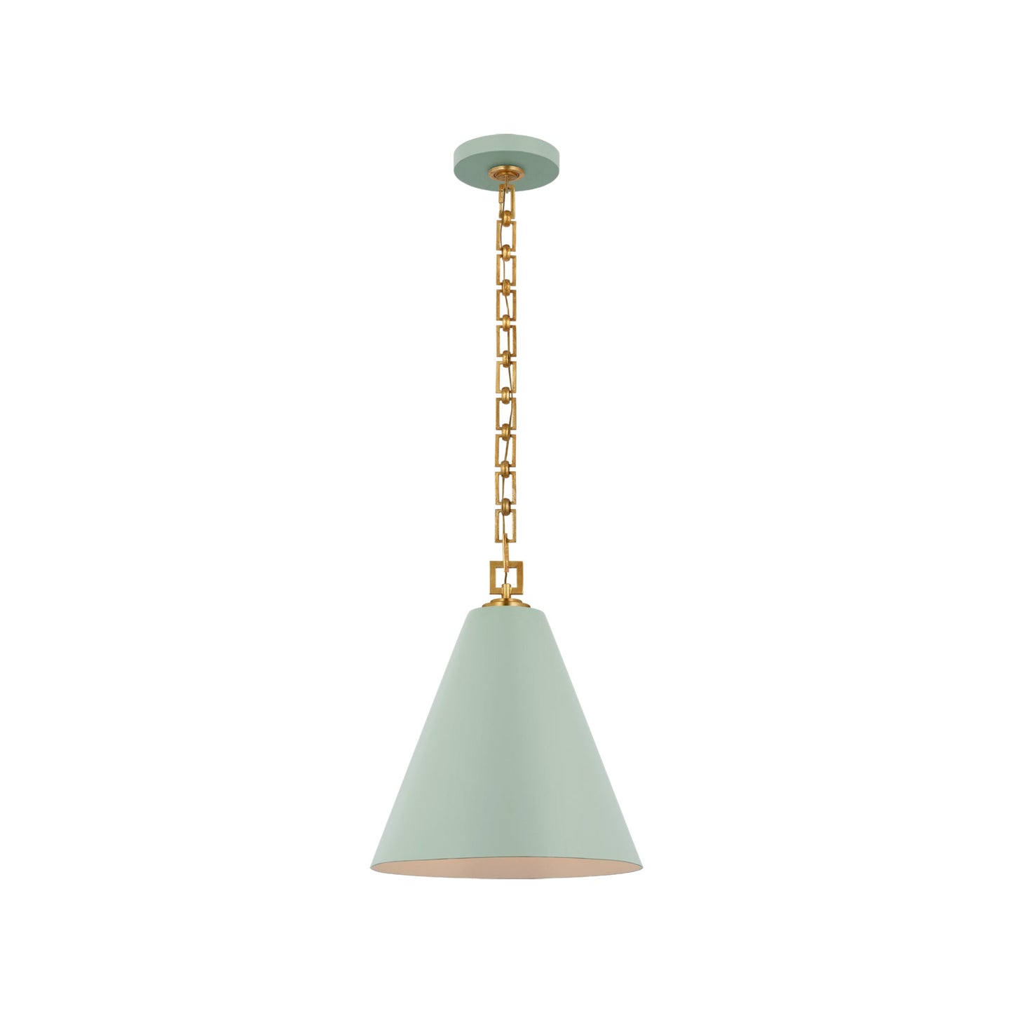 Theo Pendant Light in Pale Blue/Gild (14.25-Inch).
