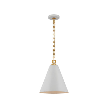 Theo Pendant Light in Soft White/Gild (14.25-Inch).