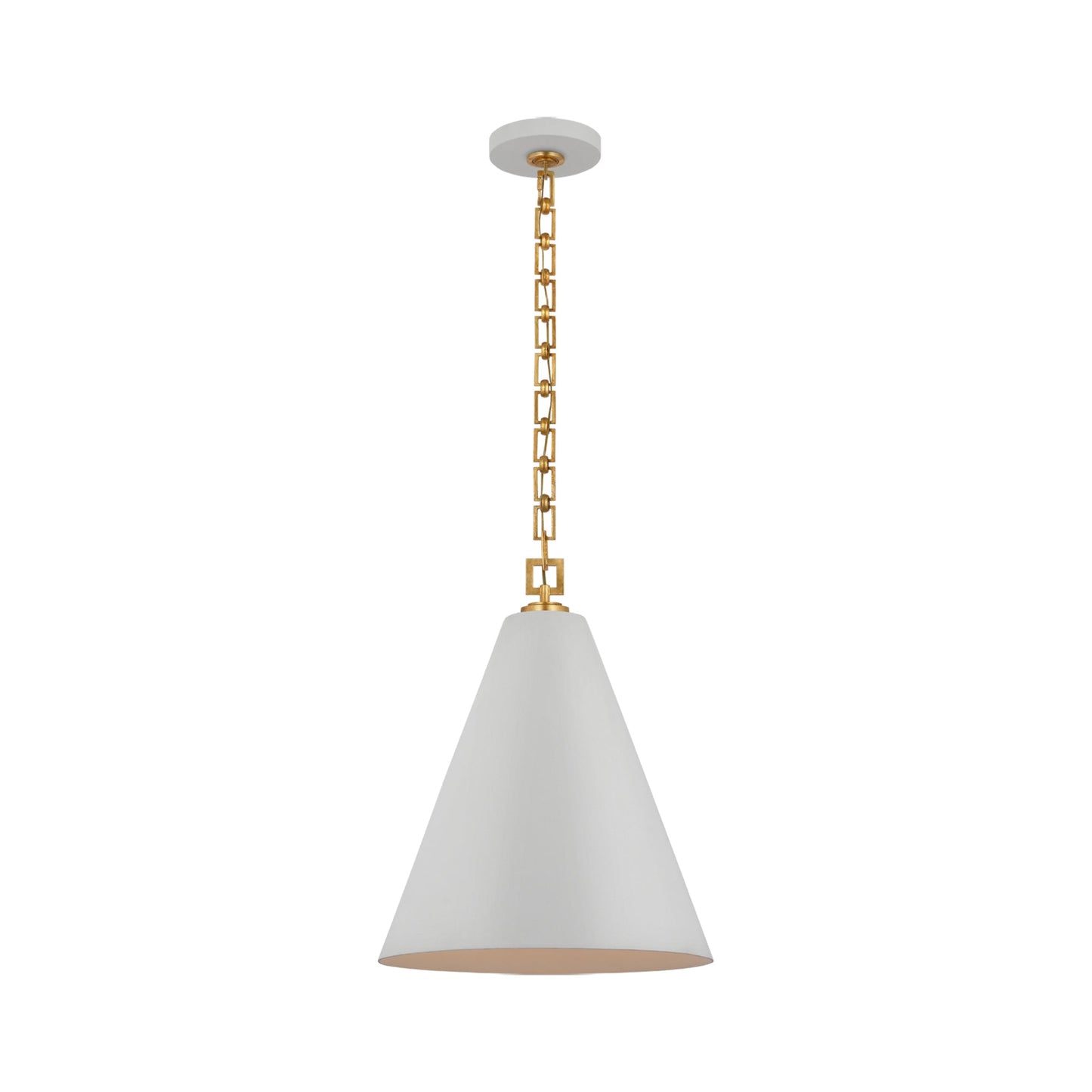 Theo Pendant Light in Soft White/Gild (17-Inch).