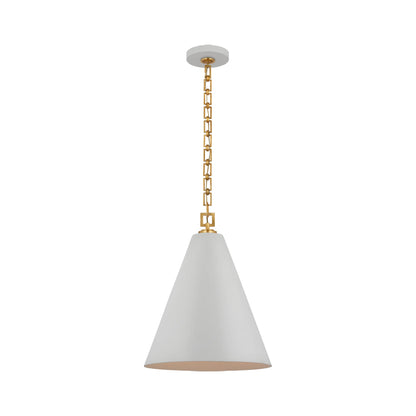 Theo Pendant Light in Soft White/Gild (17-Inch).