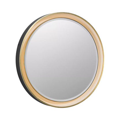 Tricia LED Wall Mirror in Modern Iron and Gild (24-Inch).