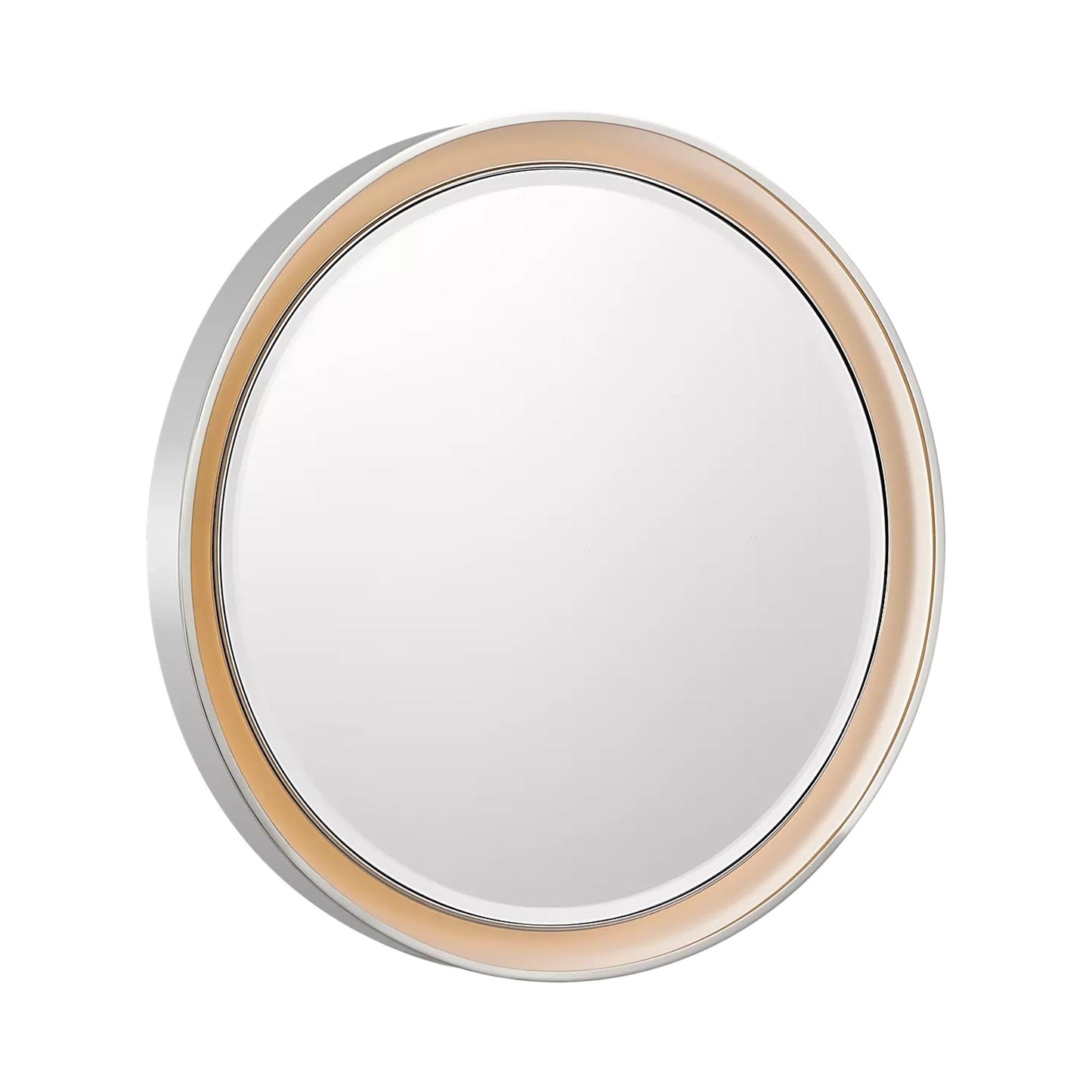 Tricia LED Wall Mirror in Polished Nickel (24-Inch).
