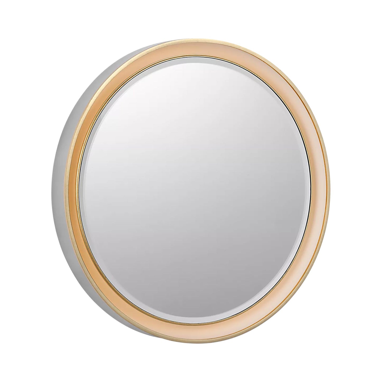 Tricia LED Wall Mirror in Polished Nickel and Gild (24-Inch).