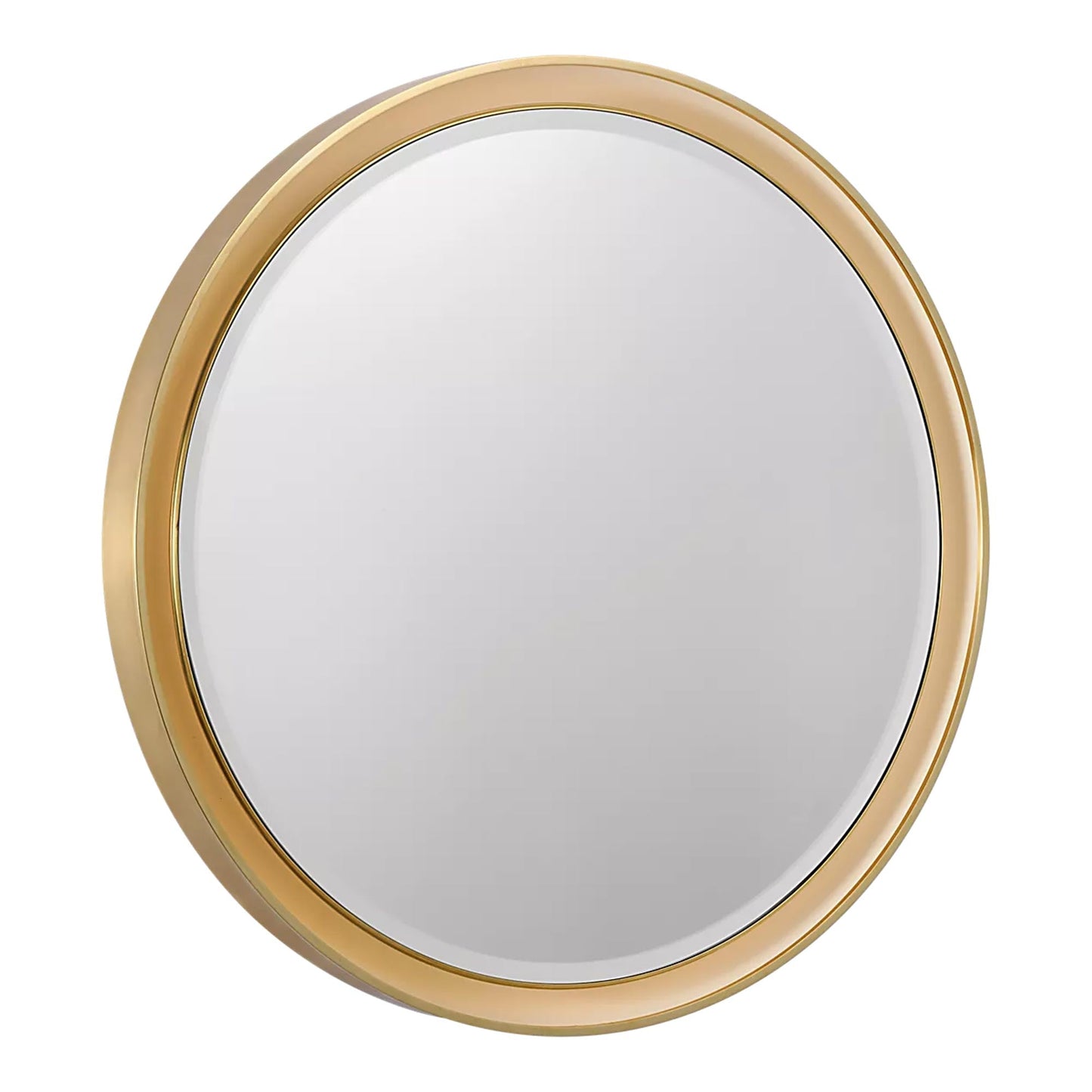 Tricia LED Wall Mirror in Hand-Rubbed Antique Brass (30-Inch).