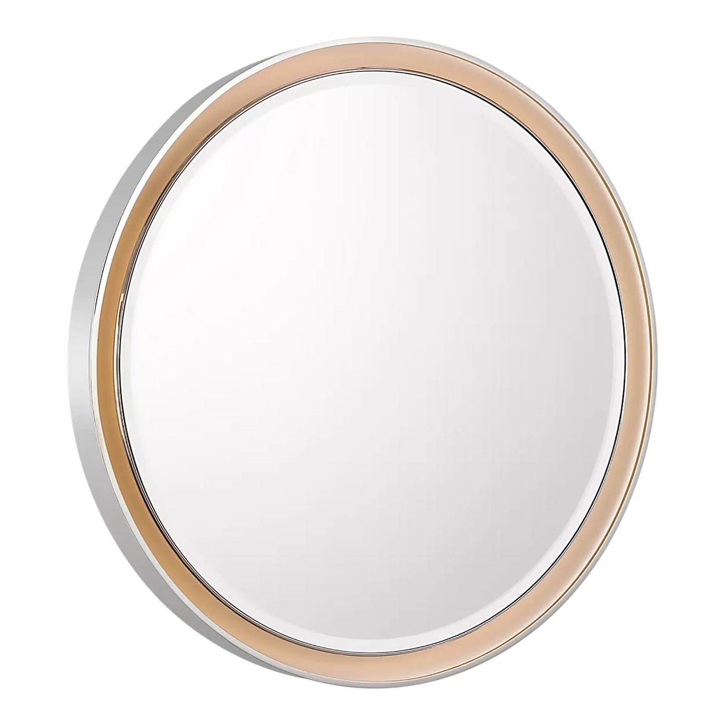 Tricia LED Wall Mirror in Polished Nickel (30-Inch).
