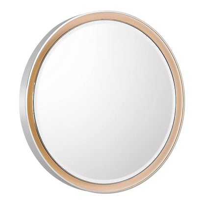 Tricia LED Wall Mirror in Polished Nickel (30-Inch).