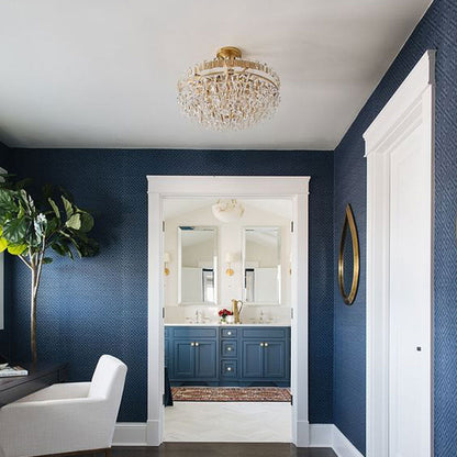 Trillion Flush Mount Ceiling Light in living room.