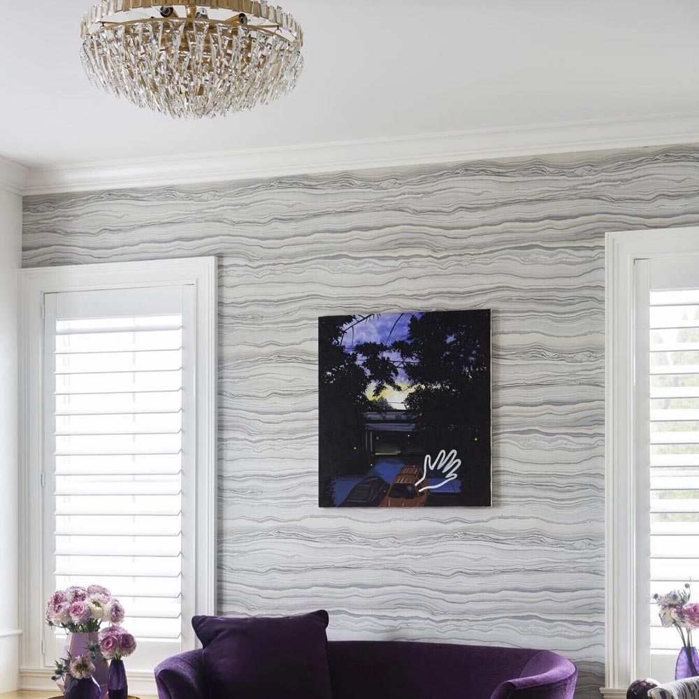 Trillion Flush Mount Ceiling Light in living room.