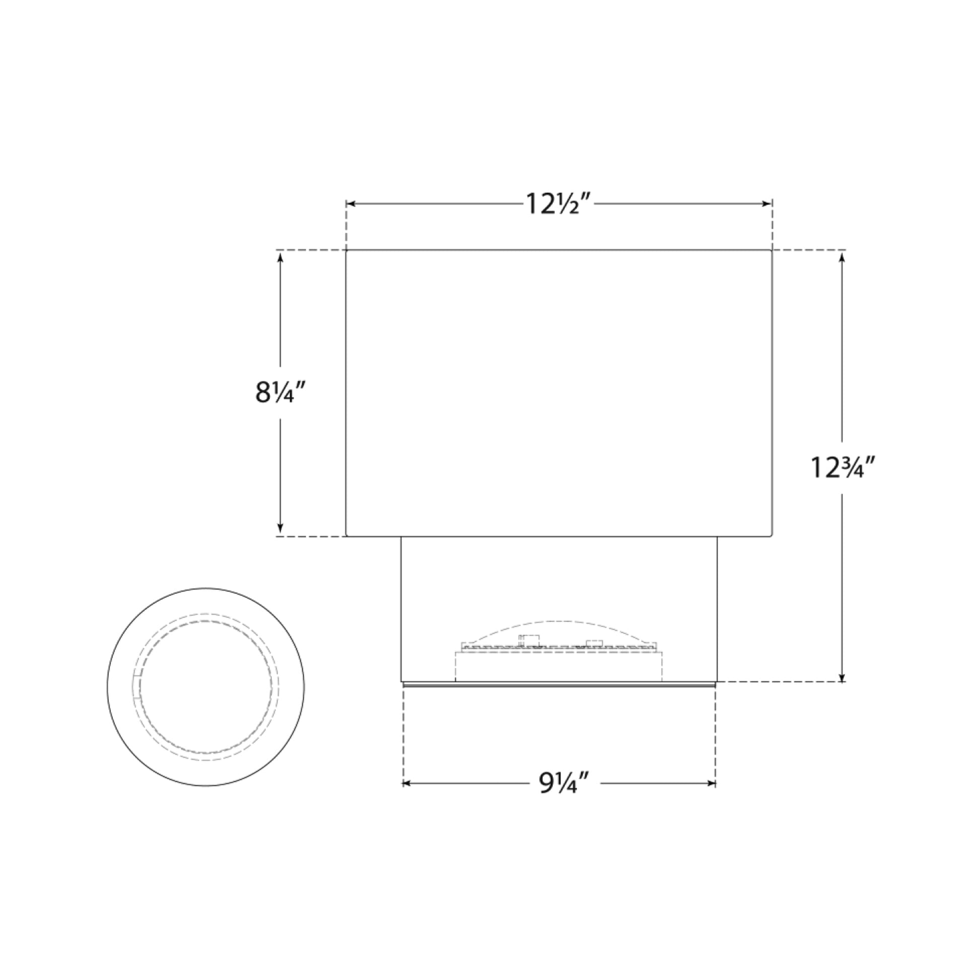 Una LED Table Lamp - line drawing.