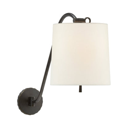 Understudy Wall Light in Bronze/Linen.
