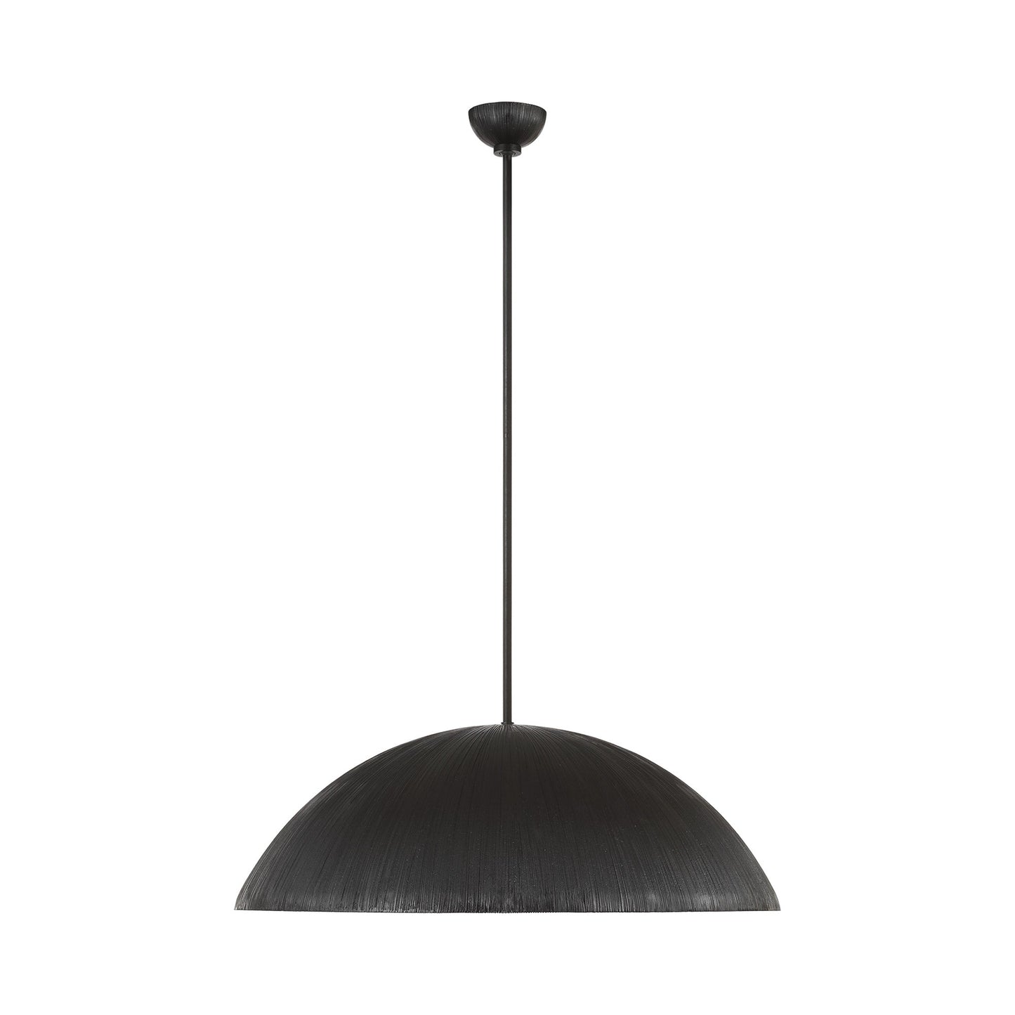 Utopia LED Sculpted Pendant Light in Aged Iron (30-Inch).