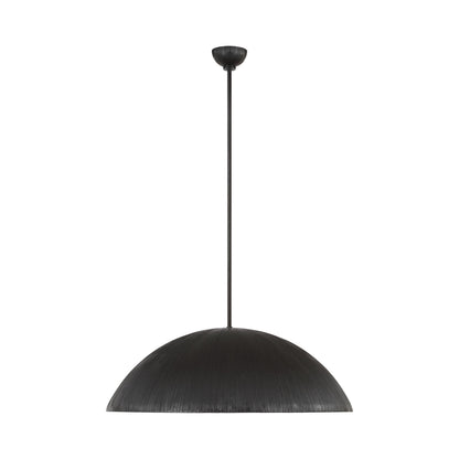Utopia LED Sculpted Pendant Light in Aged Iron (30-Inch).