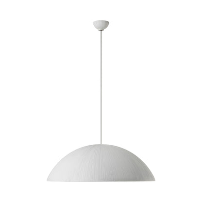 Utopia LED Sculpted Pendant Light in Plaster White (30-Inch).