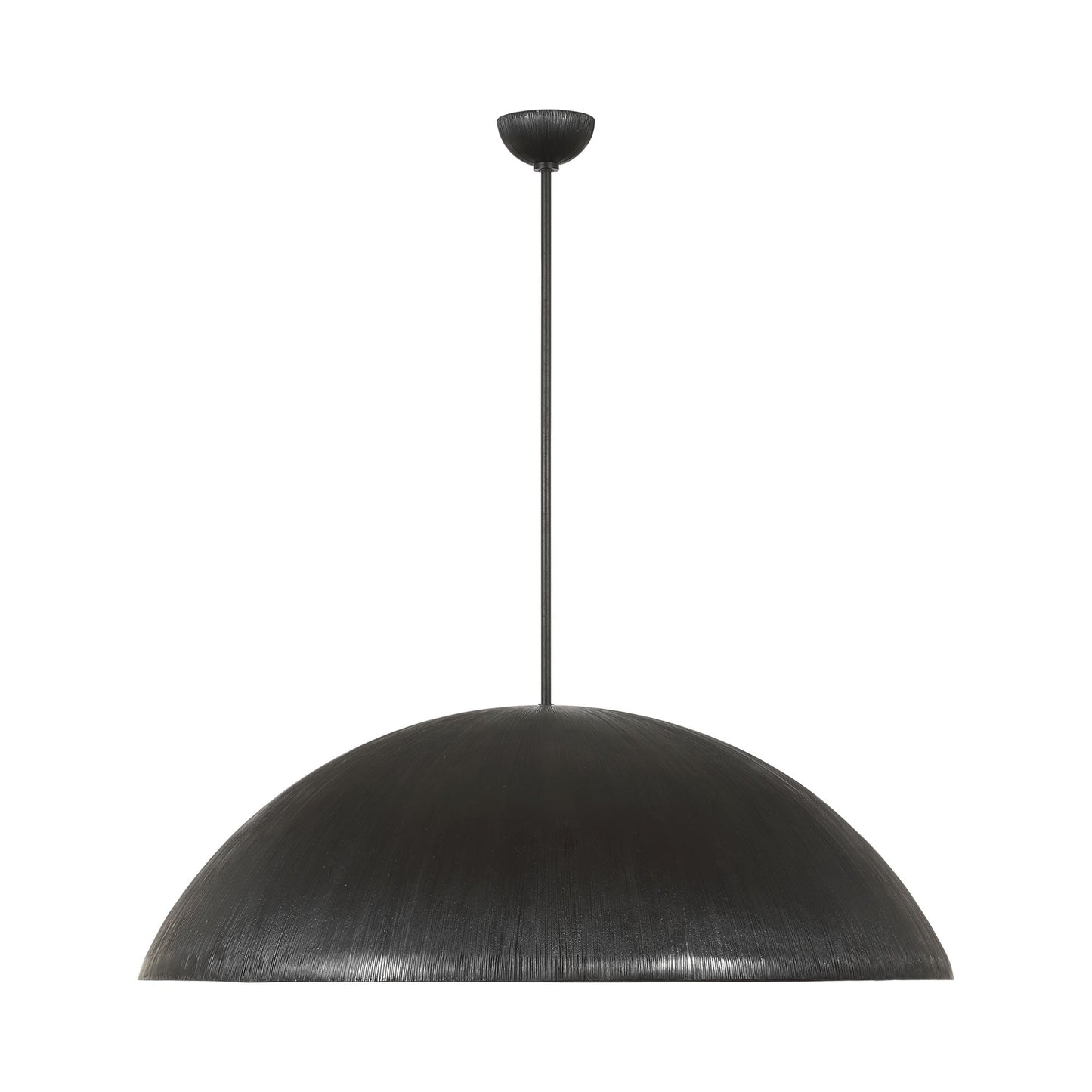 Utopia LED Sculpted Pendant Light in Aged Iron (48-Inch).