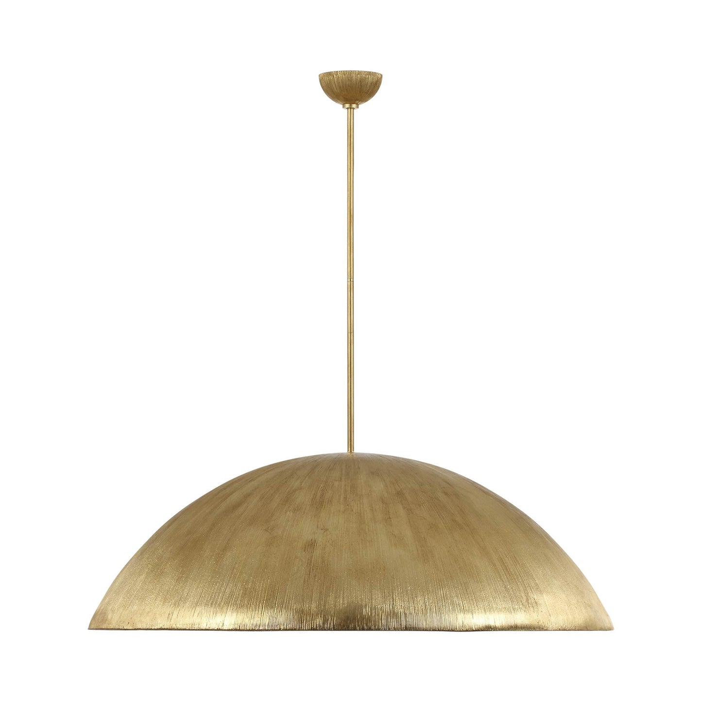 Utopia LED Sculpted Pendant Light in Gild (48-Inch).