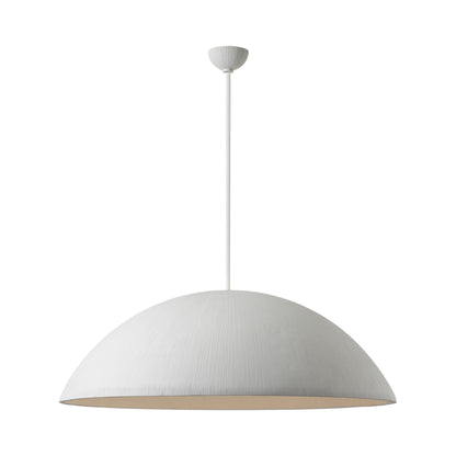 Utopia LED Sculpted Pendant Light in Plaster White (48-Inch).