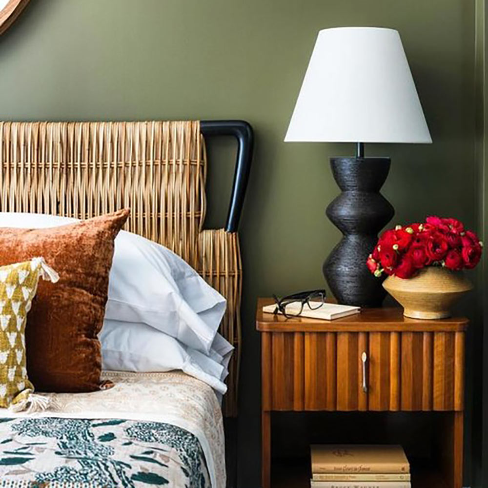 Utopia Table Lamp in bedroom.