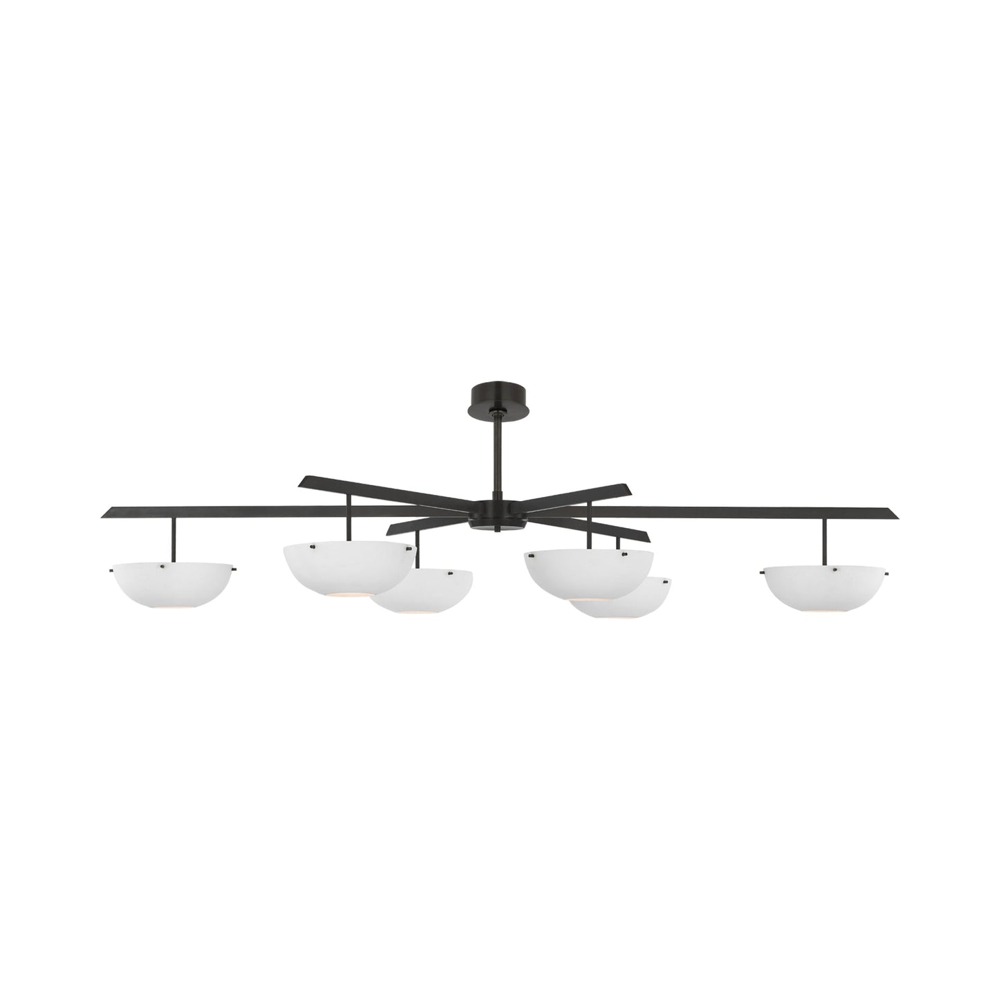 Valencia LED Chandelier in Bronze/Matte White (6-Light).