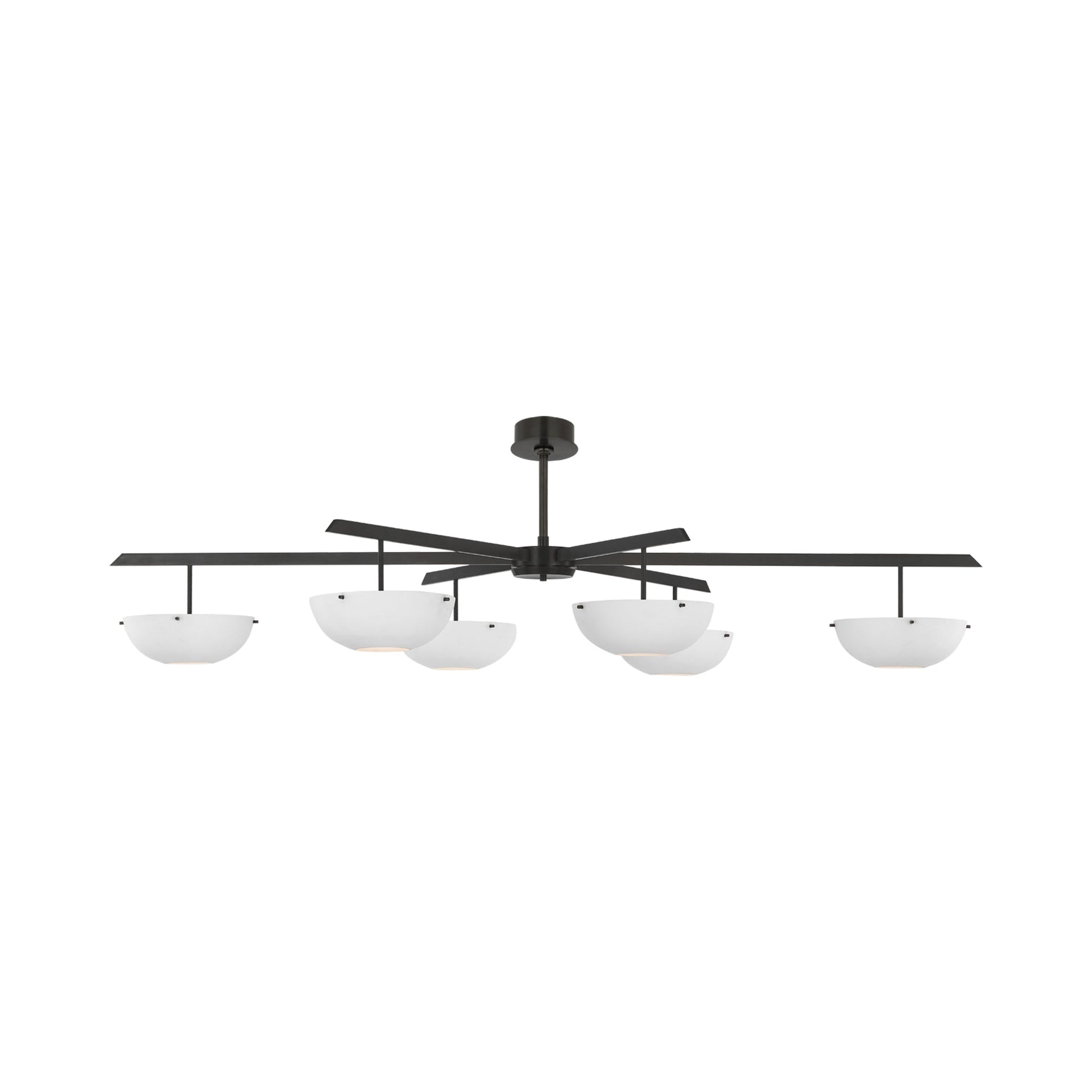 Valencia LED Chandelier in Bronze/Matte White (6-Light).
