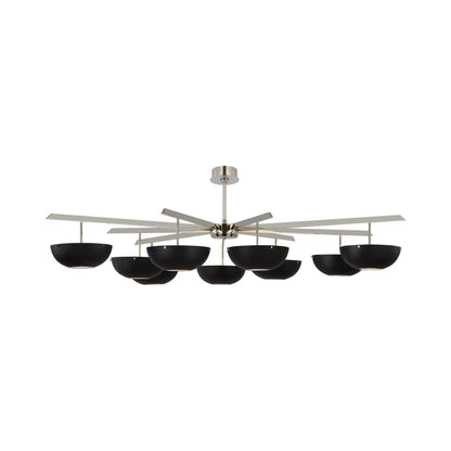 Valencia LED Chandelier in Polished Nickel/Matte Black (9-Light).