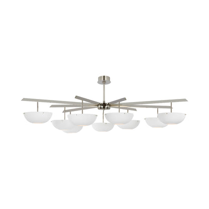 Valencia LED Chandelier in Polished Nickel/Matte White (9-Light).